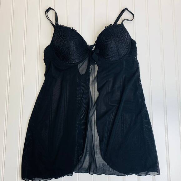 Rampage Intimates Black Chemise Sz Large - Picture 5 of 7